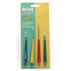 New! Beadsmith 4 Piece Diamond Tipped Bead Reamer Set ~Ideal For Enlarging Bead Holes ~ Jewellery Making Essentials
